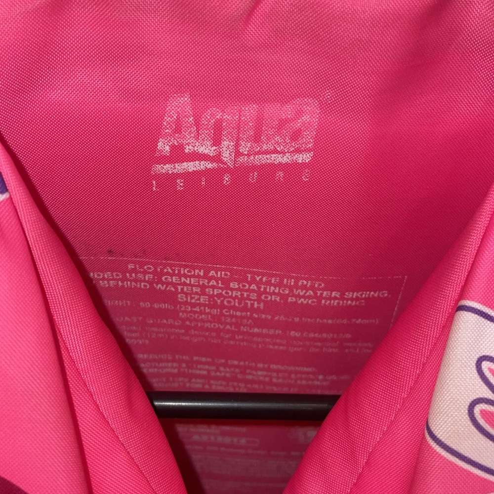Girls Youth Pink Life Vest - Picture 2 of 3